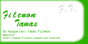 filemon tamas business card